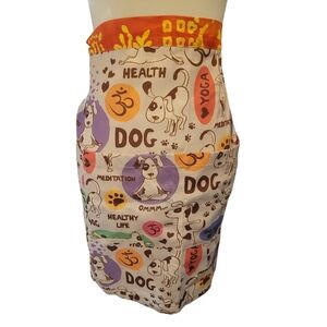 Colorful Dog yoga doga Print kitchen chefs cooking Apron unisex gift